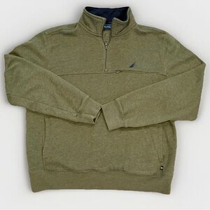 Nautica Men's Green Zip-Up Sweater